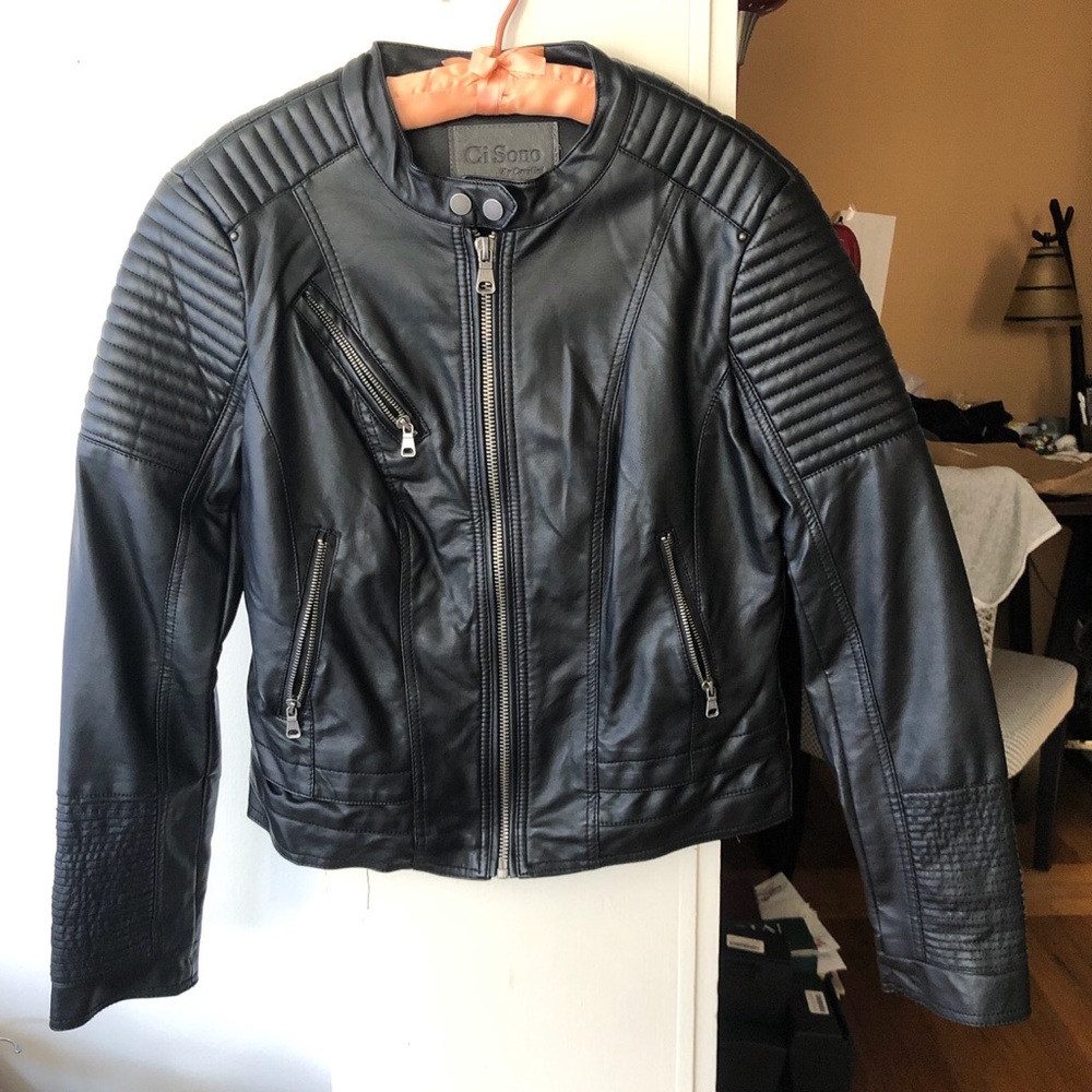 Faux leather jacket